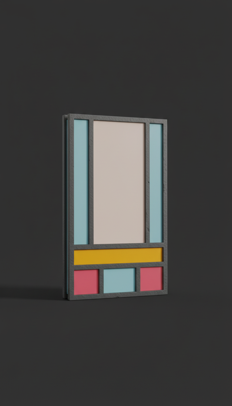 Layered Window Panel With Charcoal Edge Detail